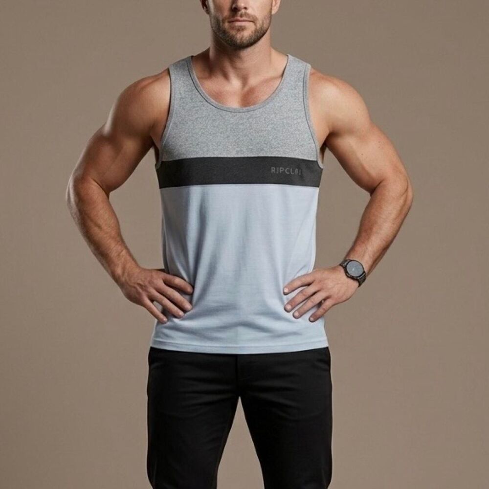 Rip-curl Men's White and Grey Vest